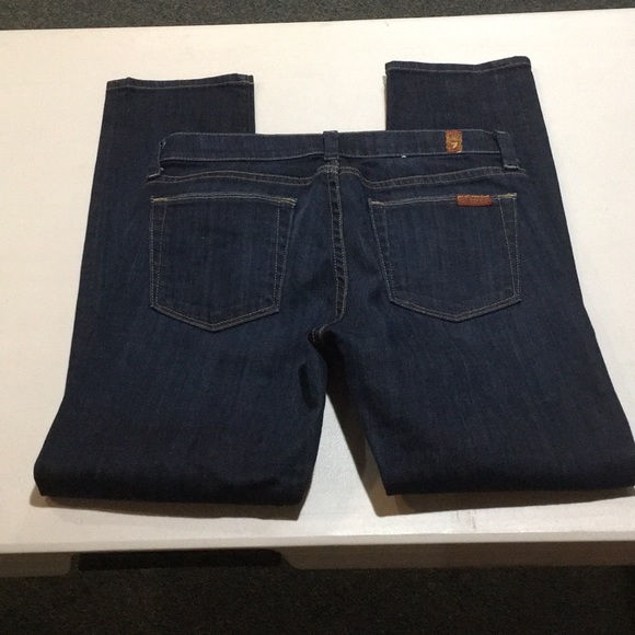 7FAM DARK “SLIM STRAIGHT” JEANS - Picture 5 of 5